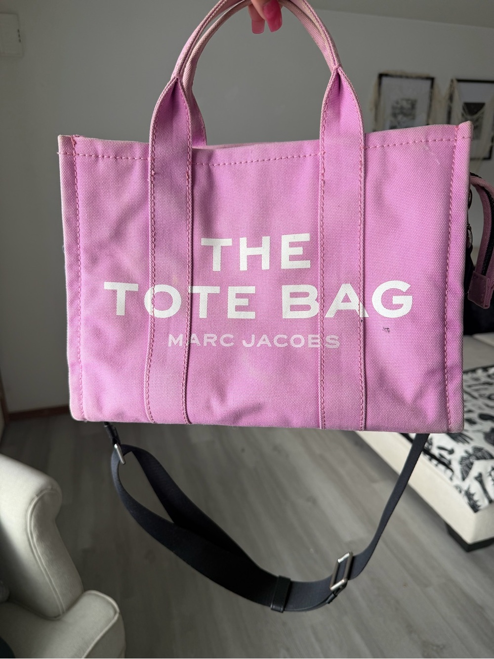 Marc Jacobs Lilac Canvas Tote Bag